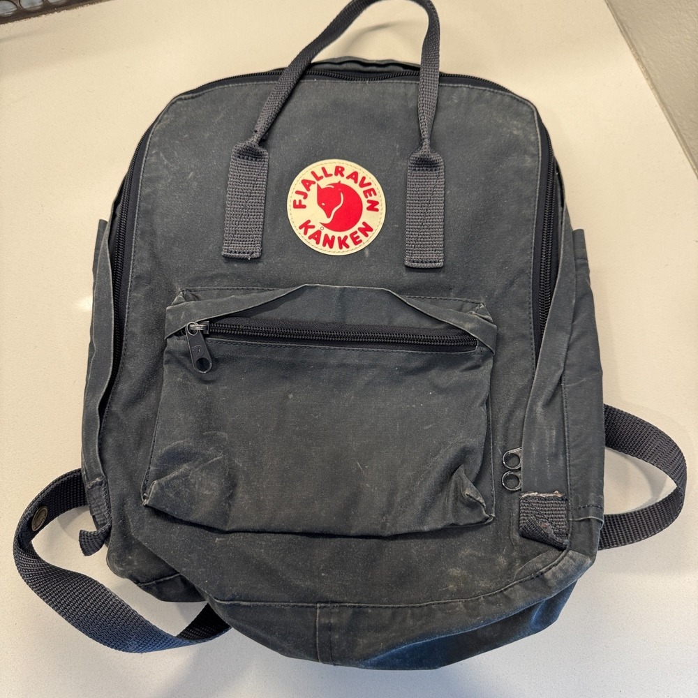 Fjallraven Kanken Backpack Blue‎ 23510 Canvas Nylon 15" Laptop School Outdoors